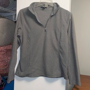 Small Gray Fleece Lands End 3/4 Zip